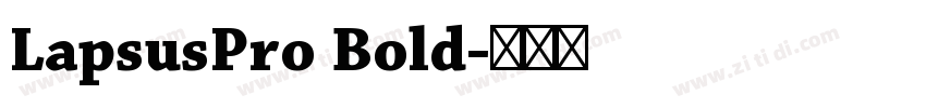 LapsusPro Bold字体转换